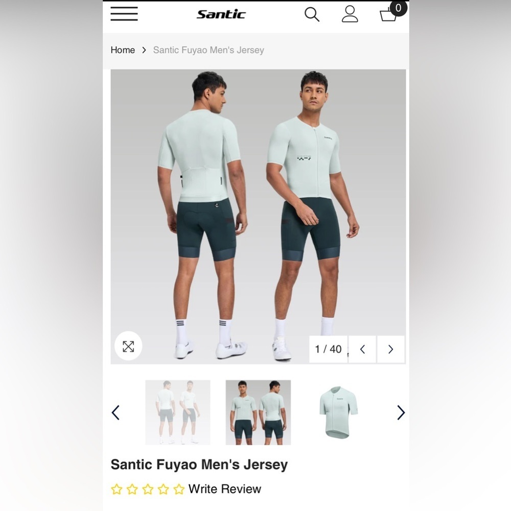 Santic Fuyao Men's Jersey Light Green Large NWT